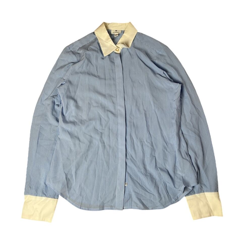 NWT Altuzarra Target Blue Long Sleeve Button Up Womens Size M